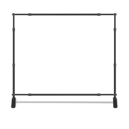 Black adjustable metal backdrop stand for banners