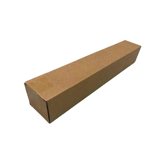 Long rectangular brown cardboard shipping box