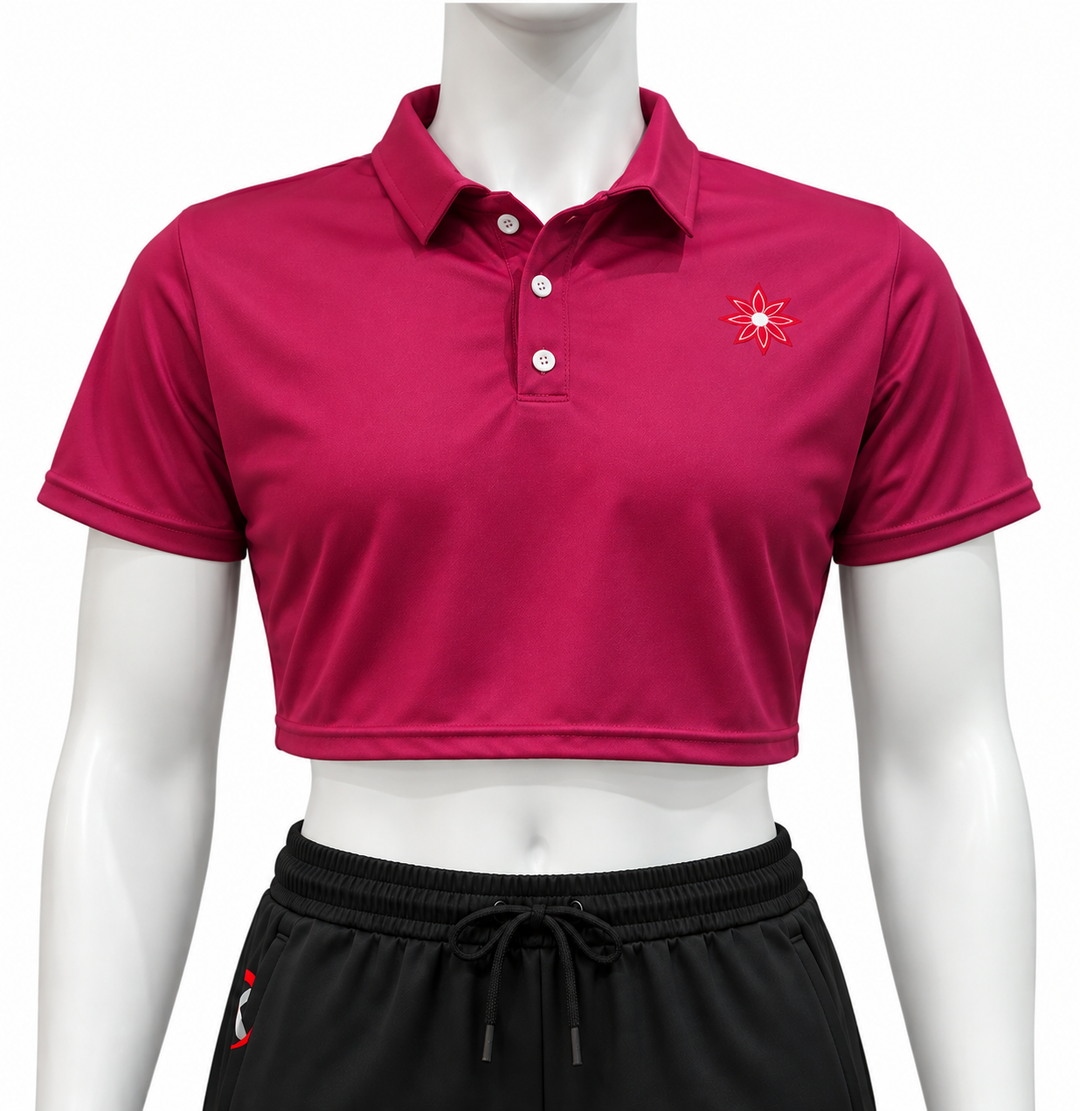 150GSM Mesh Jersey Cropped Sport Polo Shirt (Full Dye Sublimation)#500249