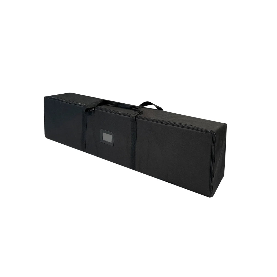 Black heavy-duty carrying bag for custom tents or banners