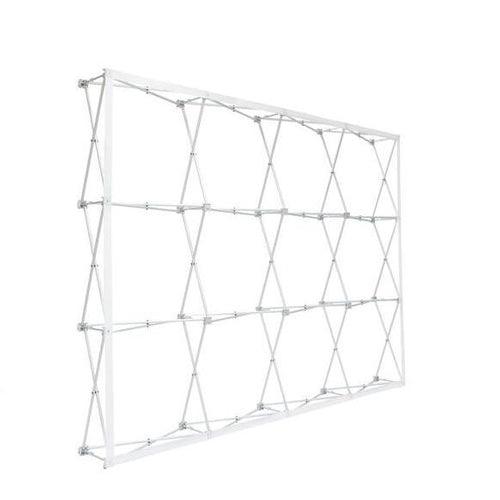 White aluminum pop-up display banner frame structure