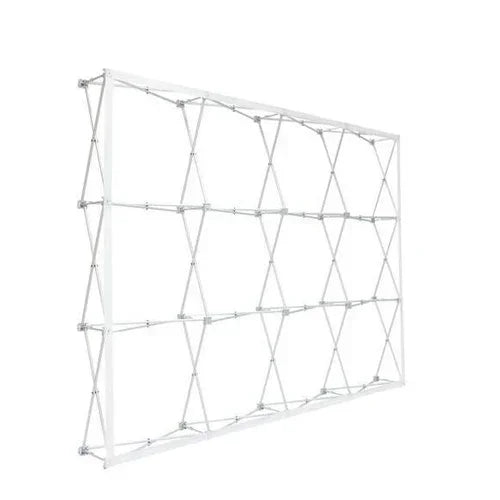White aluminum frame for a custom display banner