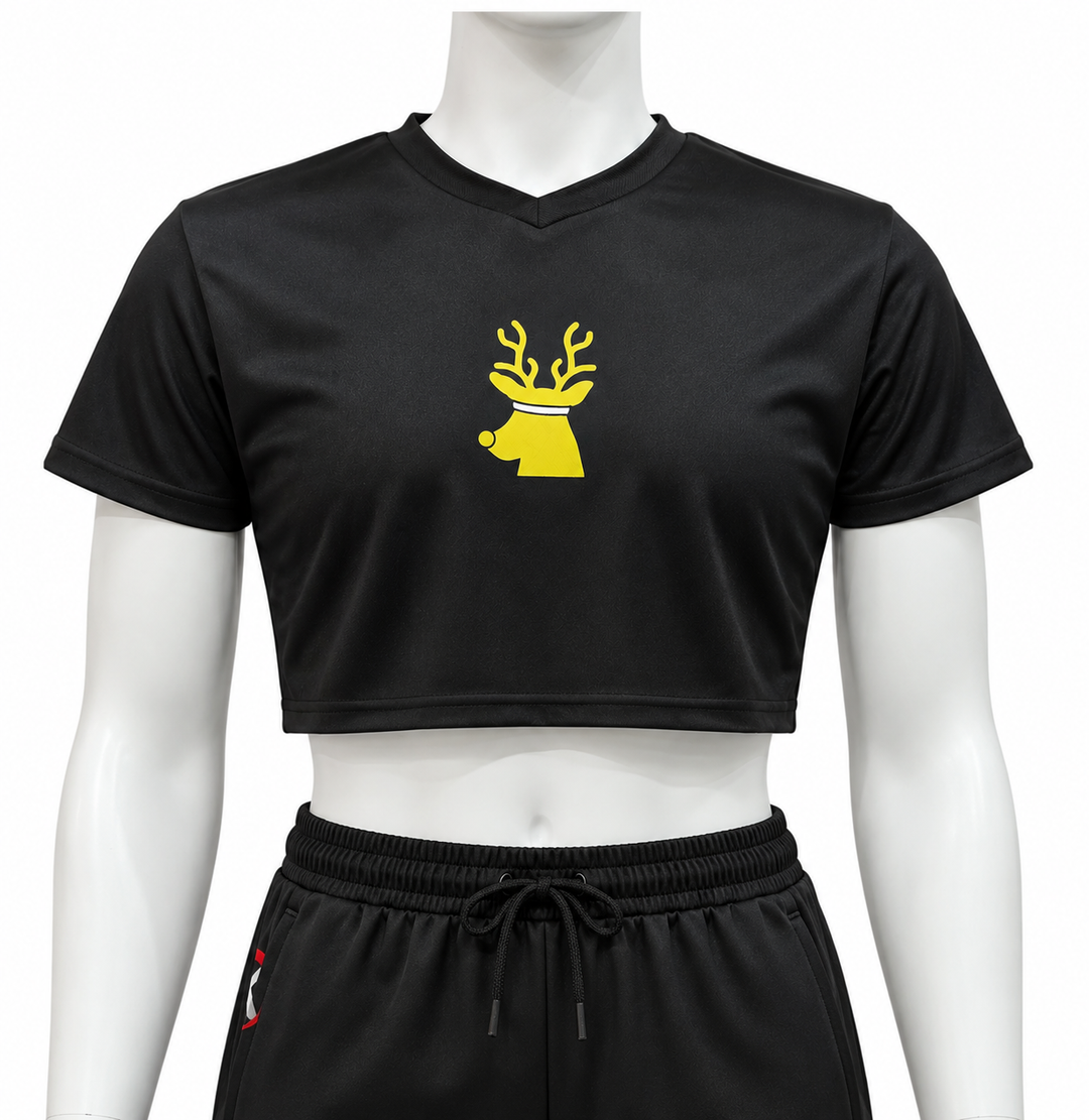 150GSM Mesh Jersey Cropped Short Sleeve V Neck (Full Dye Sublimation)#500248