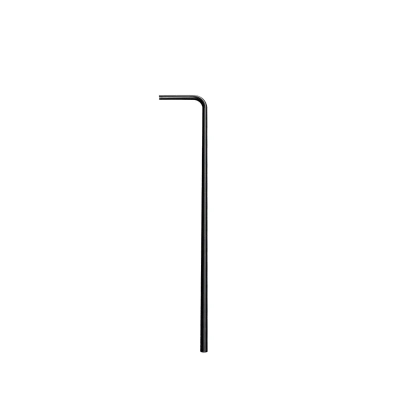 Black L-shaped metal pole for tent or flag installation