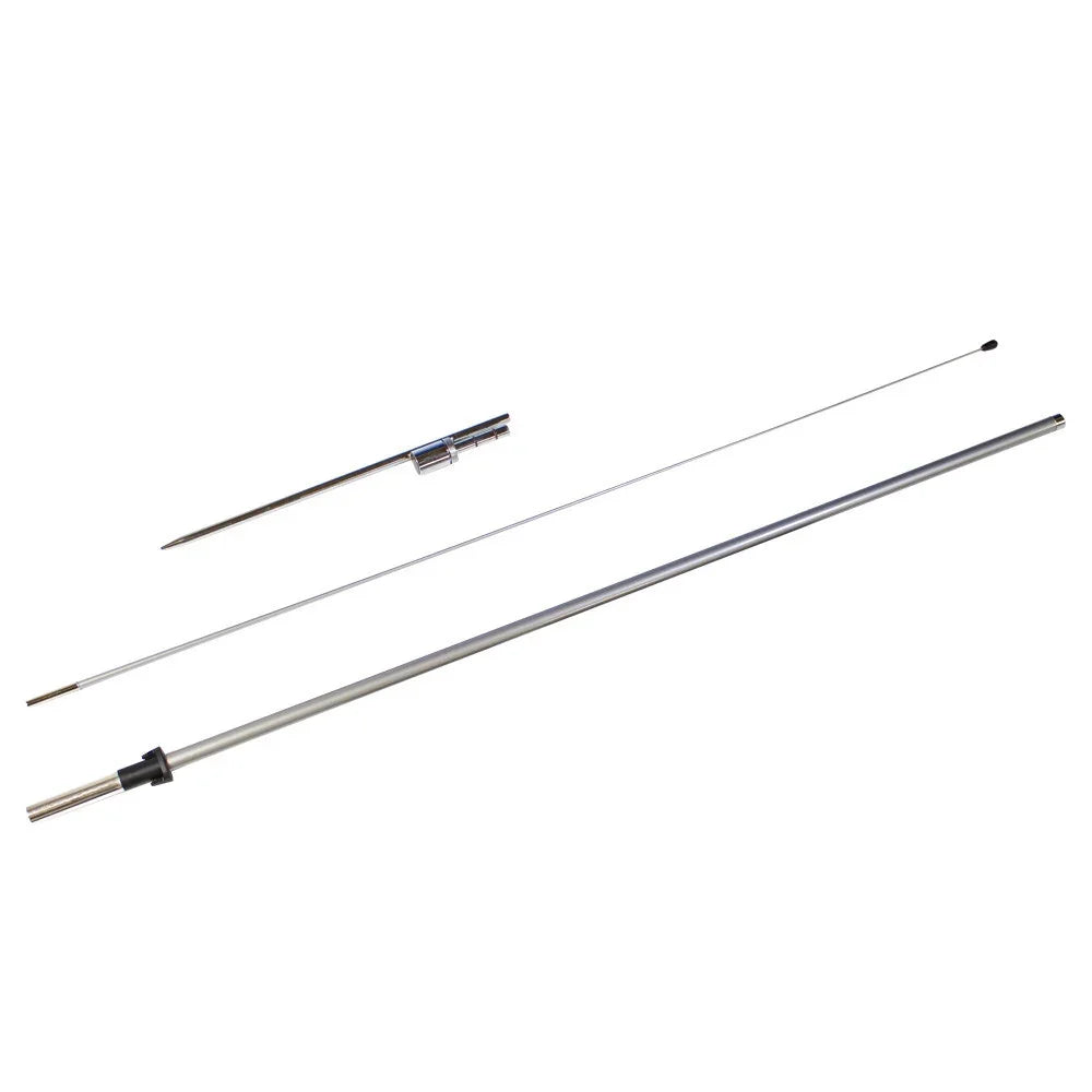 Set of silver metal flag poles and replacement parts