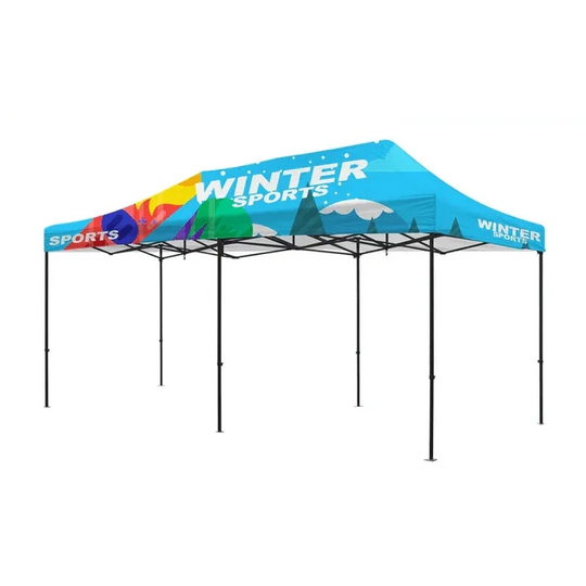 Premium Aluminum(Black ) 20' Event Tent Kit (Full-Bleed Dye Sublimation) - Soardist