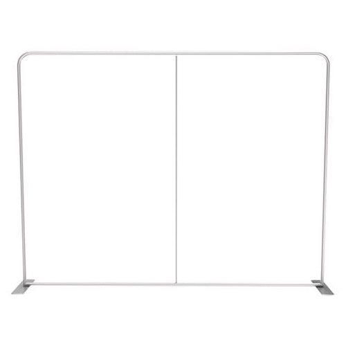 Two-panel white retractable banner stand display